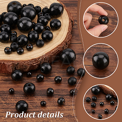 680Pcs 5 Styles Natural Wood Beads WOOD-PH0002-70-1