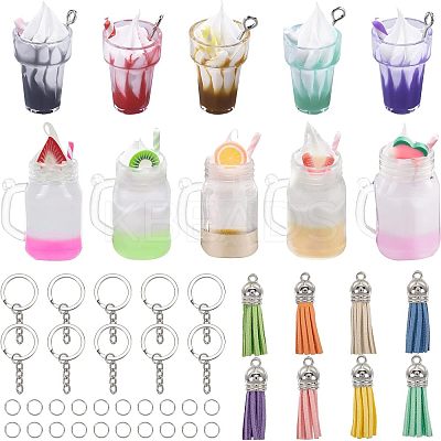 DIY Cute Tassel Keychain Making Kits DIY-OC0003-97-1