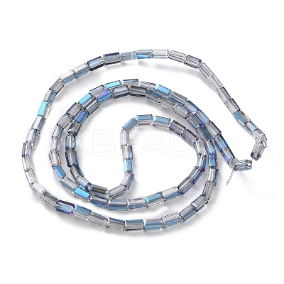 Electroplate Transparent  Glass Beads Strands EGLA-H106-01A-HR02-1