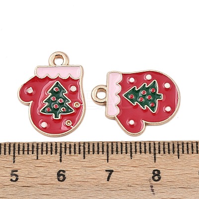 Christmas Alloy Enamel Pendants FIND-I067-02KCG-08-1
