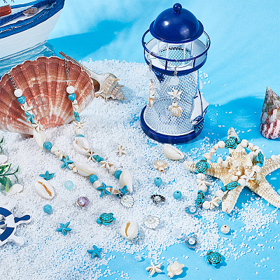 DIY Ocean Theme Bracelet Making Kit DIY-SC0023-36-1