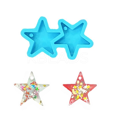 Star DIY Pendant Silicone Molds DIY-G062-D03-1
