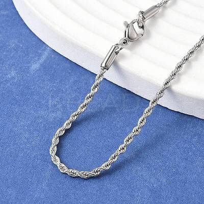 Tarnish Resistant 304 Stainless Steel Rope Chain Necklaces LS-STAS-M174-008P-A-1