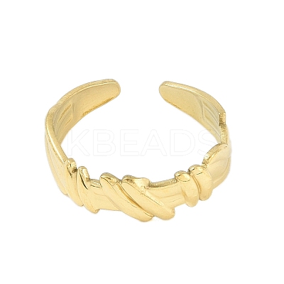 304 Stainless Steel Open Cuff Rings for Women LS-RJEW-C084-03F-G-1