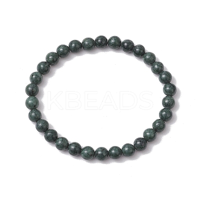 Natural Black Jade Beads Stretch Bracelets for Women BJEW-TA00603-1