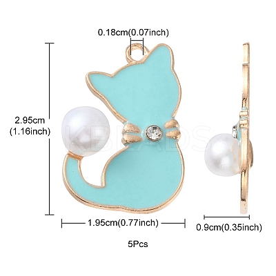 Alloy Enamel Pendants ENAM-YW0002-59-1