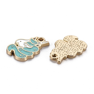 Alloy Enamel Pendants ENAM-N055-012A-NR-1