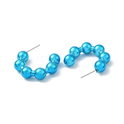 Round Ball Acrylic Stud Earrings EJEW-P251-18-1