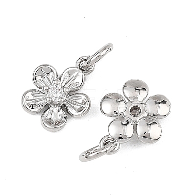 SHEGRACE Valentine's Day Brass Clear Cubic Zirconia Charms XGRQ3P737-577P-1