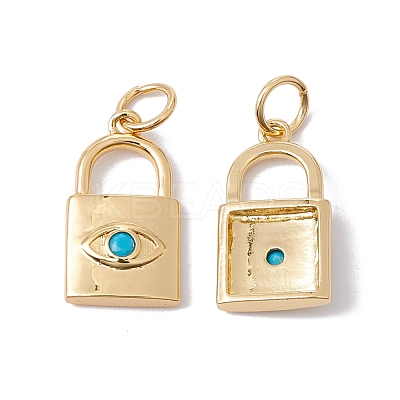 Rack Plating Brass Micro Pave Deep Sky Blue Cubic Zirconia Pendants ZIRC-C040-35G-1