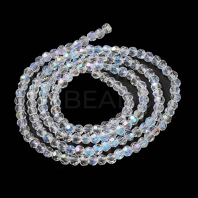 Electroplate Transparent Glass Beads Strands LS-EGLA-A035-T3mm-L19-1