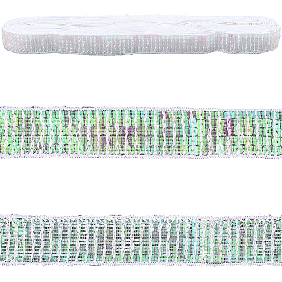 Polyester with PVC Paillette Lace Trim Ribbon OCOR-WH20050-015C-1