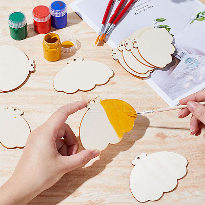 Animal Theme Unfinished Blank Wooden Pendants Set for Painting Arts WOOD-WH0124-26F-1