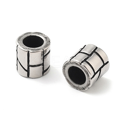 304 Stainless Steel European Beads STAS-V008-44AS-1