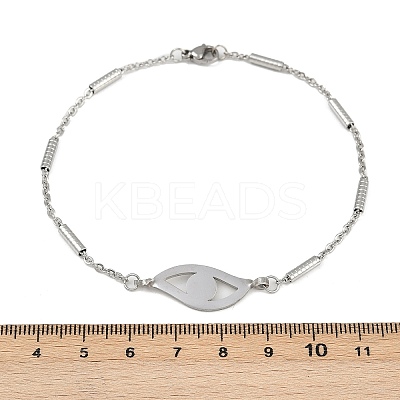304 Stainless Steel Link Bracelets for Women BJEW-H208-01P-1