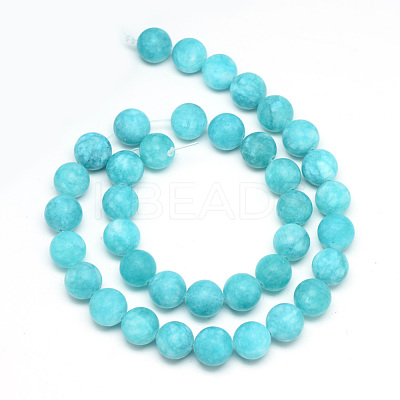 Natural White Jade Bead Strands G-R297-10mm-45-1