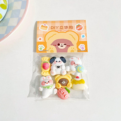 Self-Adhesive Opaque Resin Cabochons Set LS-WG81385-04-1