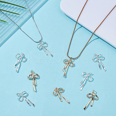 16Pcs 2 Colors Rack Plating Brass Micro Pave Cubic Zirconia Pandants KK-ME0001-01-1