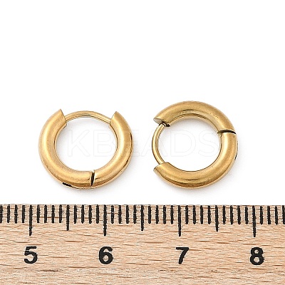 202 Stainless Steel Huggie Hoop Earrings EJEW-F111A-12mm-G-1