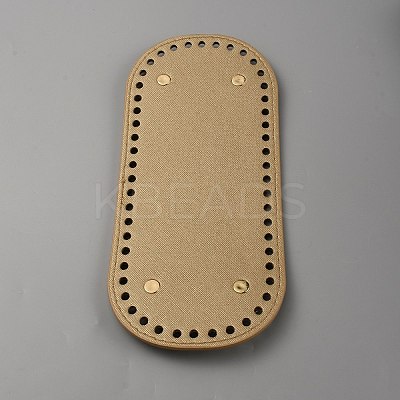 Oval PU Leather Knitting Crochet Bags Nail Bottom Shaper Pad PURS-WH0001-62A-1