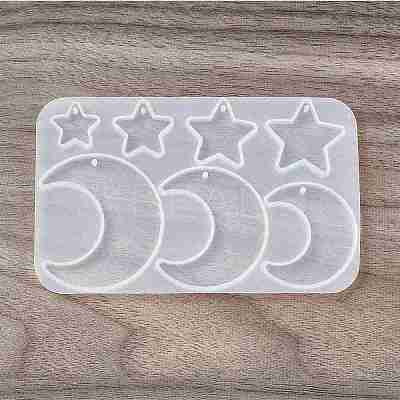 Astronomy Theme Moon Silicone Pendant Molds X-DIY-E065-07B-1