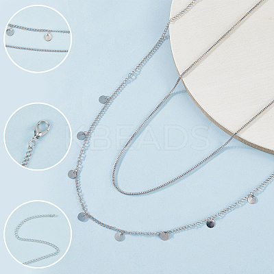 2Pcs Iron Waist Body Chain AJEW-WH20019-21P-1