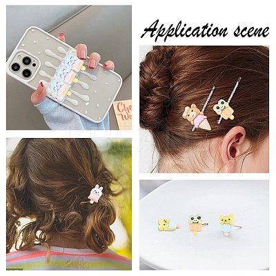 50Pcs 5 Style Resin Cabochons CRES-SC0002-31-1