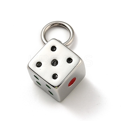 304 Stainless Steel Enamel Pendants STAS-E058-05P-1