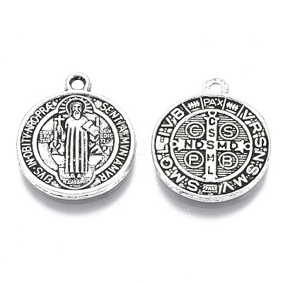 Tibetan Style Alloy Pendants TIBEB-A9489-AS-LF-1