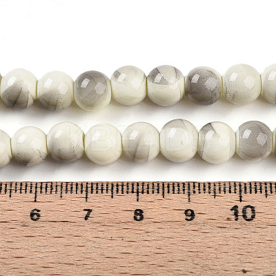 Baking Paint Glass Beads Strands DGLA-N013-8mm-02-1