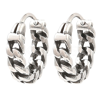 316 Surgical Stainless Steel Hoop Earrings EJEW-D096-05B-AS-1