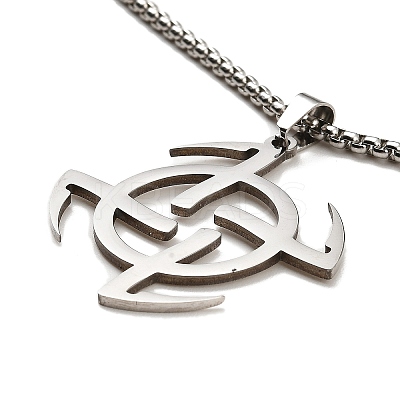 Non-Tarnish 201 Stainless Steel Pendant Necklaces NJEW-M212-01D-P-1