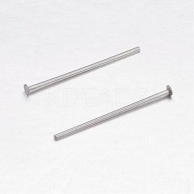 Tarnish Resistant 304 Stainless Steel Flat Head Pins STAS-F117-58P-1.5x20-1