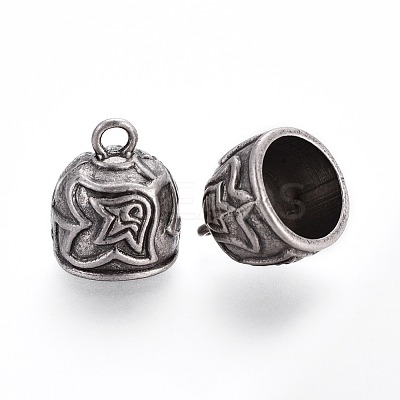 Tibetan Style Alloy Cord Ends TIBEP-19878-TAS-NR-1
