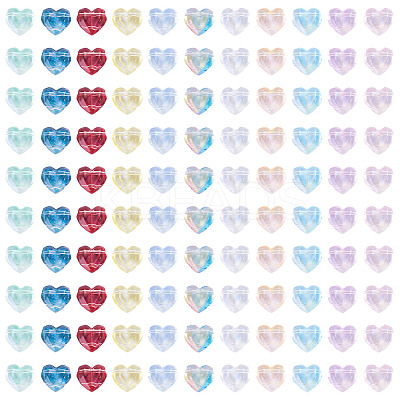 110Pcs 11 Colors Transparent Glass Beads GLAA-TA0004-41-1