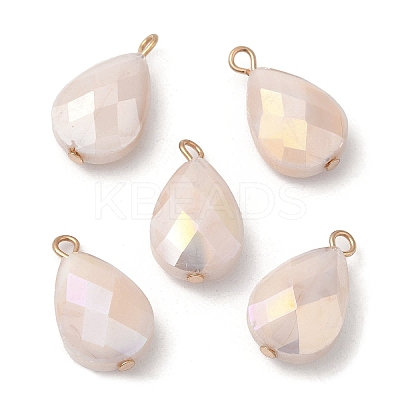 Imitation Jade Glass Pendants KK-Q777-02G-03-1