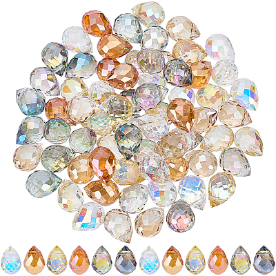 72Pcs 6 Styles Electroplated Glass Beads EGLA-SP0001-42-1