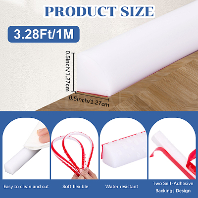 TPE Collapsible Shower Threshold Water Dam AJEW-WH20070-004A-01-1
