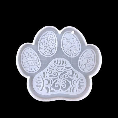 DIY Dog Paw Print Pendant Silicone Molds PW-WG99751-01-1