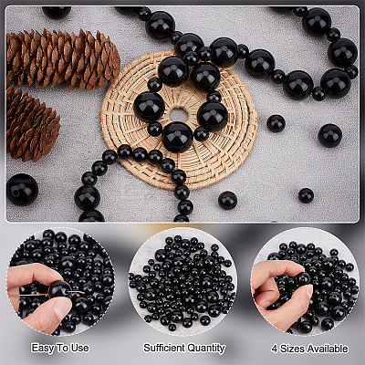4 Style Opaque Acrylic Beads SACR-PH0001-03-1