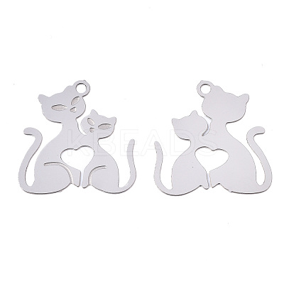 Tarnish Resistant 304 Stainless Steel Filigree Pendants STAS-S118-006P-1