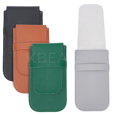 4Pcs 4 Colors PU Leather Jewelry Storage Clamshell Bags ABAG-NB0002-06-1