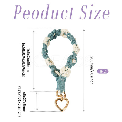 Cotton Braided Flower Pendant Decorations AJEW-TAC0030-032G-10-1