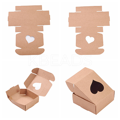 Square Kraft Paper Gift Storage Boxes CON-CJ0001-14-1
