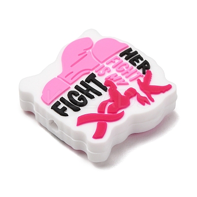 Awareness Ribbon Theme Silicone Beads SL-CBAD2AE-01B-03-1