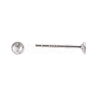 925 Sterling Silver Ear Stud Findings STER-K167-043A-S-1