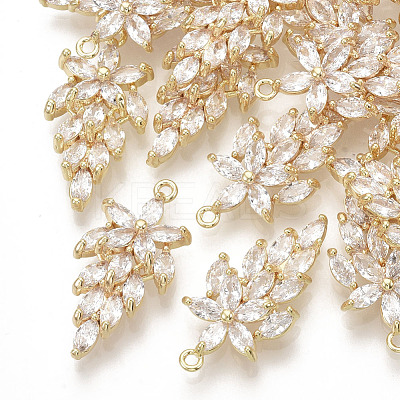 Brass Micro Pave Cubic Zirconia Pendants ZIRC-K082-019A-1
