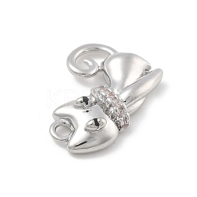 Brass Micro Pave Cubic Zirconia Pendants KK-D283-10P-1