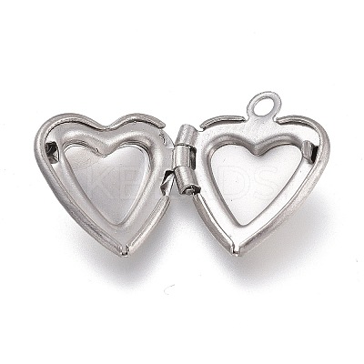 Non-Tarnish 316 Stainless Steel Locket Pendants X-STAS-Z010-03B-1