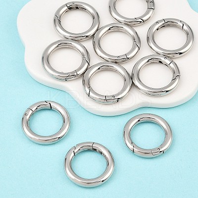 Tarnish Resistant Ring 304 Stainless Steel Spring Gate Rings LS-STAS-E073-06-1